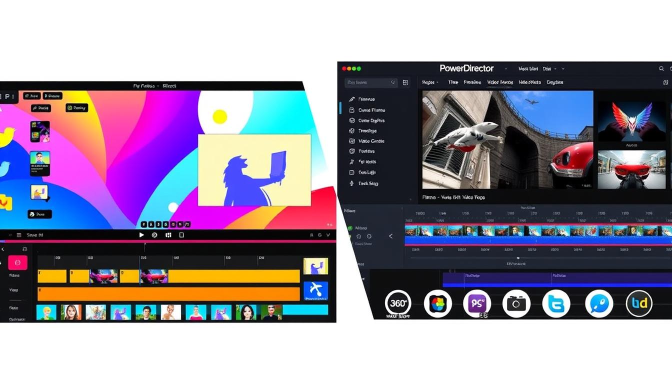 Filmora and PowerDirector video editing features
